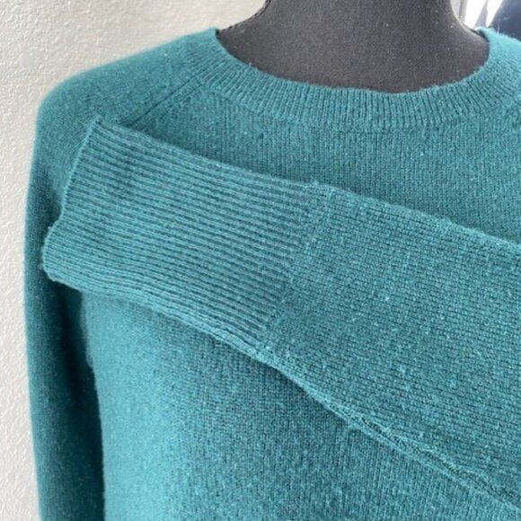 HALOGEN Hunter Green Cashmere Long Sleeve Oversized Sweater Small - Picture 7 of 11